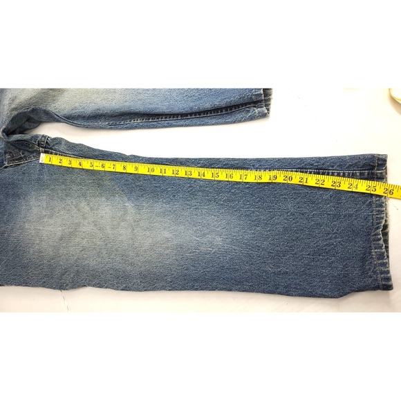 Paco Jeans Company 34x30 Hemmed to 26 Med wash Mid Rise Bootcut - Picture 9 of 10